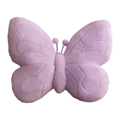KESOTO Dekokissen Couchkissen Schmusekissen Kreativkissen in Schmetterlingsform Als Blickfang Aus Flauschigem Plüschstoff für Die Heimdekoration Und Als Gesc, Lila von KESOTO