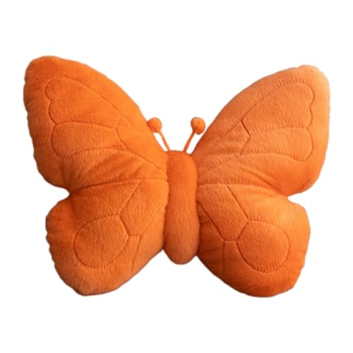 KESOTO Dekokissen Couchkissen Schmusekissen Kreativkissen in Schmetterlingsform Als Blickfang Aus Flauschigem Plüschstoff für Die Heimdekoration Und Als Gesc, Orange von KESOTO