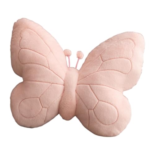 KESOTO Dekokissen Couchkissen Schmusekissen Kreativkissen in Schmetterlingsform Als Blickfang Aus Flauschigem Plüschstoff für Die Heimdekoration Und Als Gesc, Rosa von KESOTO
