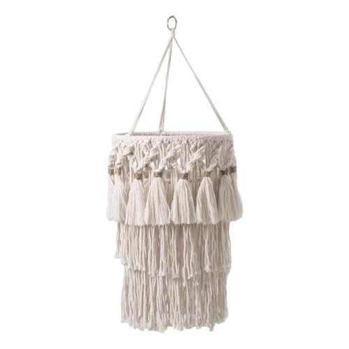 KESOTO Lampenschirm Im Makramee Stil Leuchtenschirm Lampenverkleidung Hängelampe Pendelleuchte Handgefertigt mit Quasten für Esszimmer Hotel Und Restaurant, Gesamtlänge 76 cm KESOTO Lampenschirm Im Makramee Stil Leuchtenschirm Lampenverkleidung Hängelampe Pendelleuchte Handgefertigt mit Quasten für Esszimmer Hotel Und Restaurant, Gesamtlänge 76 cm von KESOTO