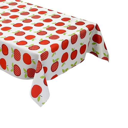 KEVKUS Wachstuch Tischdecke 06023-02 rote Äpfel Obst wählbar in eckig, rund und oval - Größe eckig 140x260cm mit Paspelband KEVKUS Wachstuch Tischdecke 06023-02 rote Äpfel Obst wählbar in eckig, rund und oval - Größe eckig 140x260cm mit Paspelband von KEVKUS