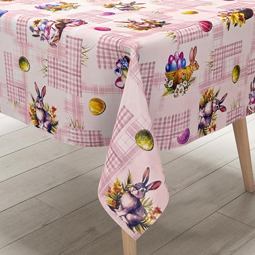 KEVKUS Wachstuch Tischdecke P1205-3 rosa Ostern Osterei Osterhase wählbar in eckig, rund und oval - Größe eckig 100x140cm Schnittkante KEVKUS Wachstuch Tischdecke P1205-3 rosa Ostern Osterei Osterhase wählbar in eckig, rund und oval - Größe eckig 100x140cm Schnittkante von KEVKUS