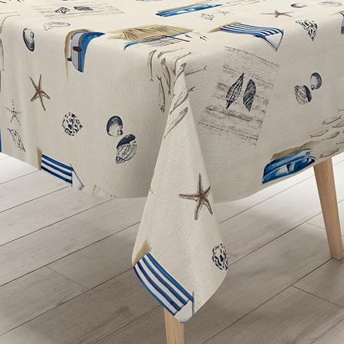 KEVKUS Wachstuch Tischdecke PC132-1 beige maritim Leuchtturm wählbar in eckig, rund und oval - Größe eckig 110x260cm Schnittkante KEVKUS Wachstuch Tischdecke PC132-1 beige maritim Leuchtturm wählbar in eckig, rund und oval - Größe eckig 110x260cm Schnittkante von KEVKUS