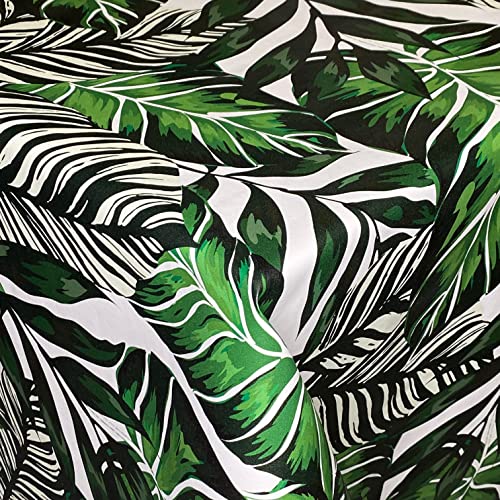 KEVKUS Wachstuch Tischdecke geprägt M19621 Monstera Dschungel eckig rund oval (Rand: Schnittkante (ohne Einfassung), 140 x 220 cm oval) von KEVKUS