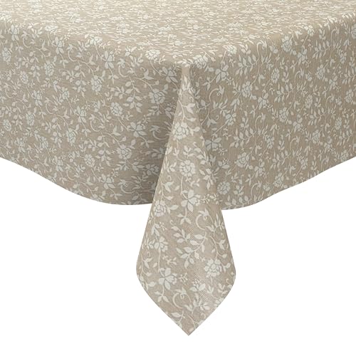 KEVKUS Wachstuch Tischdecke geprägt P1002-1 beige Blumen Rosen wählbar in eckig, rund und oval - Größe oval 140x180cm mit Paspelband KEVKUS Wachstuch Tischdecke geprägt P1002-1 beige Blumen Rosen wählbar in eckig, rund und oval - Größe oval 140x180cm mit Paspelband von KEVKUS
