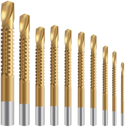 KEWAYO Sägezahnbohrer, 8 Teile des männlichen Cuntersink -Wasserhahnbohrers,HSS 3–10 mm Zimmermanns-Bohrer, Spiralsäge-Bohrer für Holz, Stahl, Metall, Kunststoff, Schraubenlochsäge (10) KEWAYO Sägezahnbohrer, 8 Teile des männlichen Cuntersink -Wasserhahnbohrers,HSS 3–10 mm Zimmermanns-Bohrer, Spiralsäge-Bohrer für Holz, Stahl, Metall, Kunststoff, Schraubenlochsäge (10) von KEWAYO