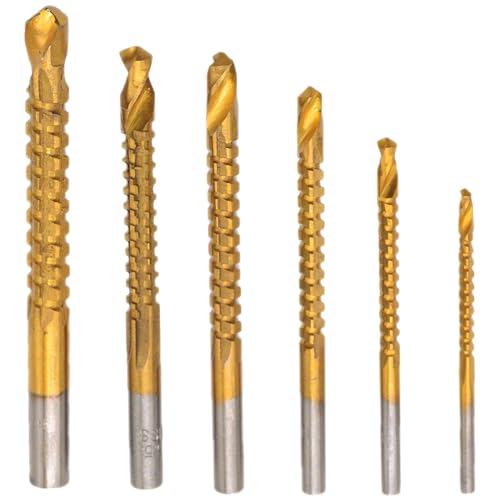 KEWAYO Sägezahnbohrer, 8 Teile des männlichen Cuntersink -Wasserhahnbohrers,HSS 3–10 mm Zimmermanns-Bohrer, Spiralsäge-Bohrer für Holz, Stahl, Metall, Kunststoff, Schraubenlochsäge (6) von KEWAYO