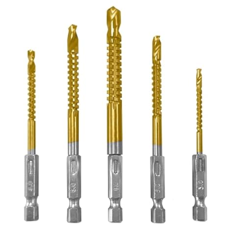 KEWAYO Sägezahnbohrer, Titan beschichtete HSS Fräsbohrer-Satz,Fräsbohrer set,Hacksaw Bohrer Spiralbohrer Holzbearbeitung Bohrer KEWAYO Sägezahnbohrer, Titan beschichtete HSS Fräsbohrer-Satz,Fräsbohrer set,Hacksaw Bohrer Spiralbohrer Holzbearbeitung Bohrer von KEWAYO