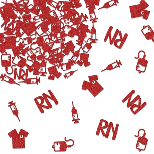 RN Abschluss-Konfetti, Aufschrift "Congrats Nurse Party", "Thank You", Krankenschwester-Party-Schild, Krankenschwester-Abschlussdekoration, Dekoration für medizinische Abschluss, Party, von KEWUFD