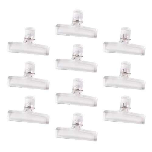 KEXIAO 10 transparente Acryl-Binder-Clips aus Acryl für Lebensmittelbeutel, Fotodatei, Quittung, Zeichenbrett, Küche, Büro von KEXIAO