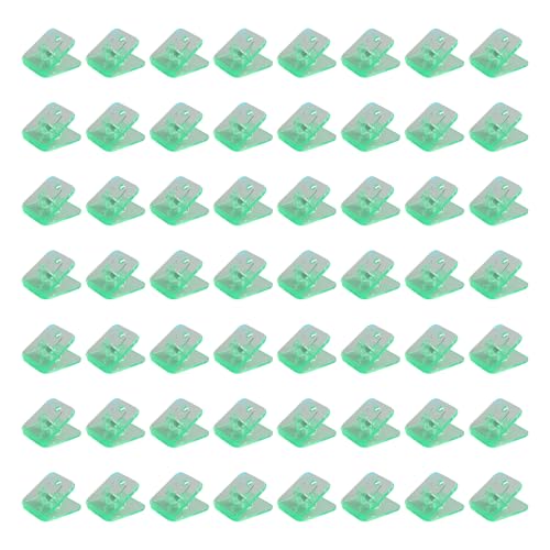 KEXIAO 100 Stück transparente Klemmen für Bastelarbeiten, Lebensmittelbeutel, Foto, Zeichenbrett, quadratische farbige Büroklammern für Küche, Büro von KEXIAO