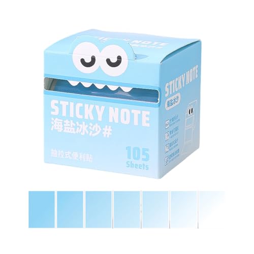 KEXIAO 150 Blatt Perlglanz-Haftnotizen, Papier, herausziehbar, Haftnotizen, Papier, Memo-Block für Schule, Bürobedarf von KEXIAO