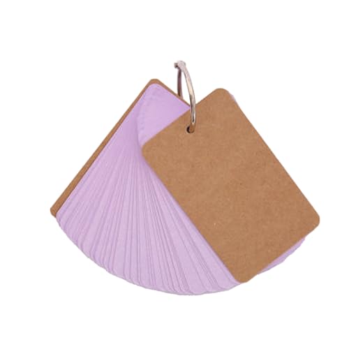 KEXIAO 50 Blatt unlinierte Notizkarten mit Ringen, unliniert, Lernkarte, Vokabelkarten, Wortkarten, 8,9 x 5,1 cm, für Studium KEXIAO 50 Blatt unlinierte Notizkarten mit Ringen, unliniert, Lernkarte, Vokabelkarten, Wortkarten, 8,9 x 5,1 cm, für Studium von KEXIAO