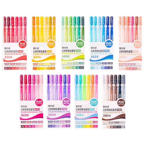 KEXIAO 6/12/54 Farb-Gelschreiber, Acrylstift, Acrylfarbe, Marker, Bastelbedarf für Keramik, Glas, Zeichnen KEXIAO 6/12/54 Farb-Gelschreiber, Acrylstift, Acrylfarbe, Marker, Bastelbedarf für Keramik, Glas, Zeichnen von KEXIAO