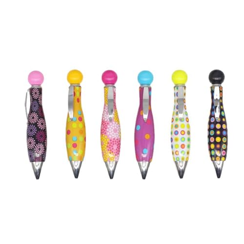 KEXIAO 6 Stück Kugelschreiber Big Fat Pen Smooth Writing Pen Wide Grip Pen Elegant Fat Pen Short Fat Pen for School Office von KEXIAO