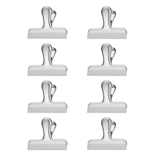 KEXIAO 8 Stück Edelstahl-Dichtungs-Clips, Metallscharnier-Clips, robuste Papierklemme für Lebensmittelbeutel, Fotodatei, Quittungen, Zeichenbretter KEXIAO 8 Stück Edelstahl-Dichtungs-Clips, Metallscharnier-Clips, robuste Papierklemme für Lebensmittelbeutel, Fotodatei, Quittungen, Zeichenbretter von KEXIAO