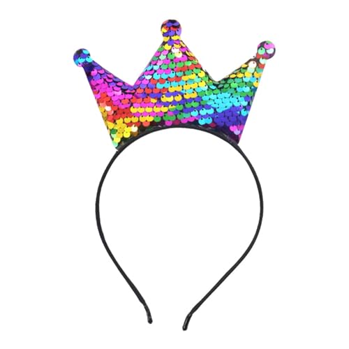 KEXIAO Glitzernde Pailletten-Kronen-Haarband für Mädchen, Geburtstagsparty, glitzernde Kopfbedeckung, Kleinkind, Geburtstagsparty, Haar-Accessoire KEXIAO Glitzernde Pailletten-Kronen-Haarband für Mädchen, Geburtstagsparty, glitzernde Kopfbedeckung, Kleinkind, Geburtstagsparty, Haar-Accessoire von KEXIAO