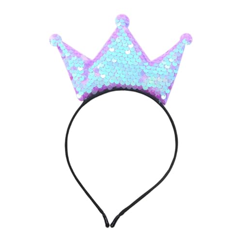 KEXIAO Glitzernde Pailletten-Kronen-Haarband für Mädchen, Geburtstagsparty, glitzernde Kopfbedeckung, Kleinkind, Geburtstagsparty, Haar-Accessoire KEXIAO Glitzernde Pailletten-Kronen-Haarband für Mädchen, Geburtstagsparty, glitzernde Kopfbedeckung, Kleinkind, Geburtstagsparty, Haar-Accessoire von KEXIAO