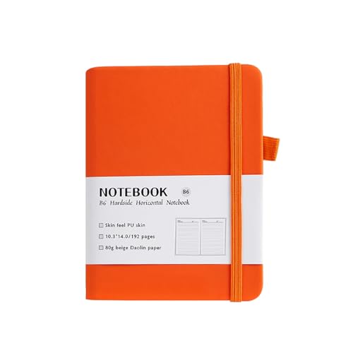 KEXIAO Hardcover-Leder-Notizbuch, 192 Seiten, breit liniert, kleines Papier, Notizblöcke zum Schreiben, 140 x 100 mm von KEXIAO