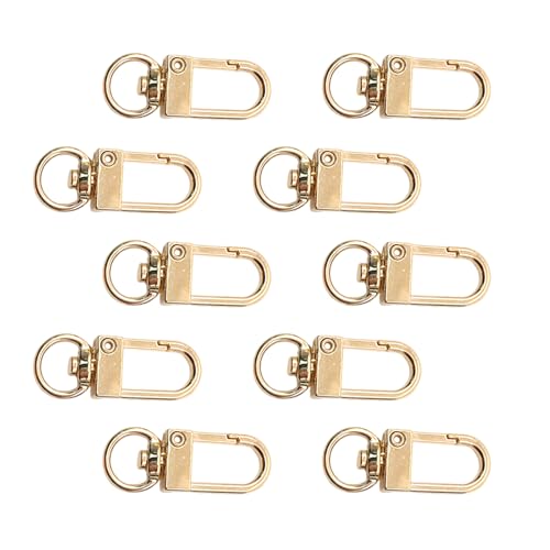 KEXIAO Metall-Karabinerverschlüsse, Drehgelenk, Haken, Hardware-Zubehör für Taschen, Schlüsselanhänger, Verbindungsstücke, Schmuckherstellung, 10 Stück KEXIAO Metall-Karabinerverschlüsse, Drehgelenk, Haken, Hardware-Zubehör für Taschen, Schlüsselanhänger, Verbindungsstücke, Schmuckherstellung, 10 Stück von KEXIAO