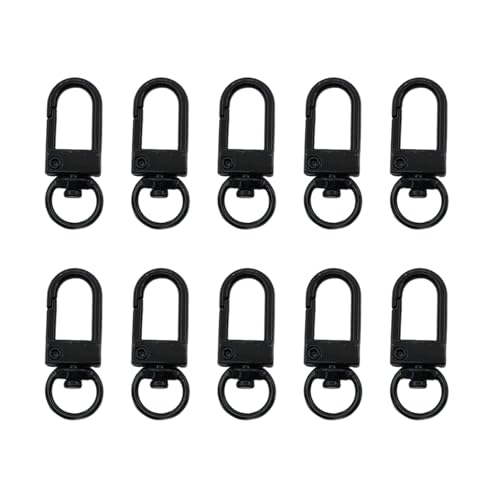 KEXIAO Metall-Karabinerverschlüsse, Drehgelenk, Haken, Hardware-Zubehör für Taschen, Schlüsselanhänger, Verbindungsstücke, Schmuckherstellung, 10 Stück KEXIAO Metall-Karabinerverschlüsse, Drehgelenk, Haken, Hardware-Zubehör für Taschen, Schlüsselanhänger, Verbindungsstücke, Schmuckherstellung, 10 Stück von KEXIAO