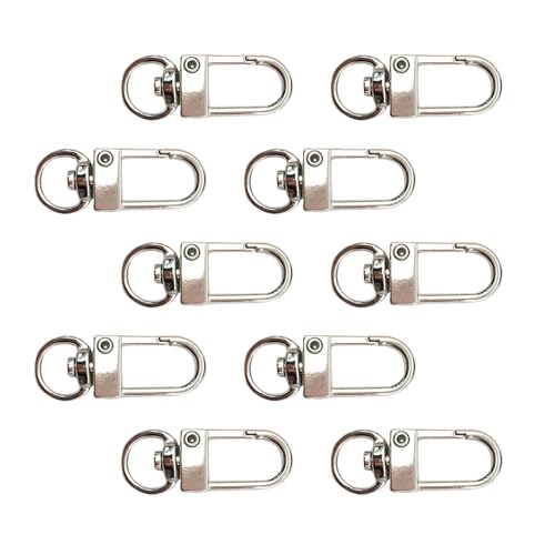 KEXIAO Metall-Karabinerverschlüsse, Drehgelenk, Haken, Hardware-Zubehör für Taschen, Schlüsselanhänger, Verbindungsstücke, Schmuckherstellung, 10 Stück KEXIAO Metall-Karabinerverschlüsse, Drehgelenk, Haken, Hardware-Zubehör für Taschen, Schlüsselanhänger, Verbindungsstücke, Schmuckherstellung, 10 Stück von KEXIAO