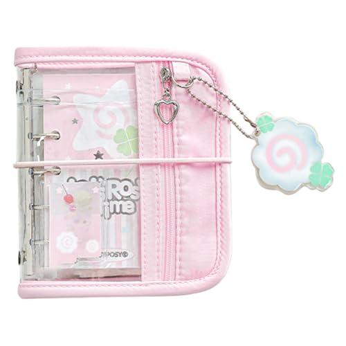 KEXIAO Nachfüllbares Notizbuch mit 5 Ringen und Nachfüllpapier, 5 Löcher, Ordner, Planer, 12,3 x 9,8 cm, Cartoon-PVC, 5 Ringe KEXIAO Nachfüllbares Notizbuch mit 5 Ringen und Nachfüllpapier, 5 Löcher, Ordner, Planer, 12,3 x 9,8 cm, Cartoon-PVC, 5 Ringe von KEXIAO
