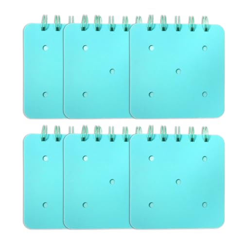 KEXIAO Notizblock, klein, Doppelspulenbindung, 8,4 x 9,4 cm, 40 Seiten, unliniert, kleiner Skizzenblock, Notizbuch zum Schreiben, 6 Stück von KEXIAO