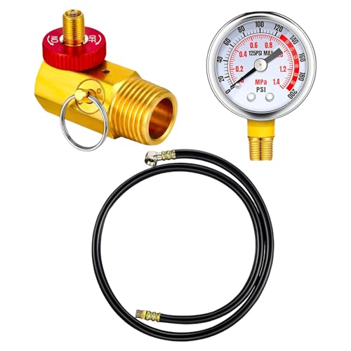 KEXIAO Praktisches Reparaturset für Lufttankventile mit Manometer und Ventilkrümmer für tragbare Tragetanks KEXIAO Praktisches Reparaturset für Lufttankventile mit Manometer und Ventilkrümmer für tragbare Tragetanks von KEXIAO