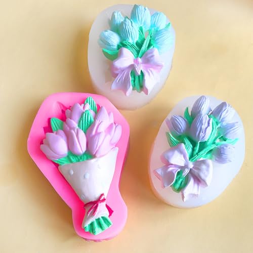 KEXIAO Silikon-Kerzenformen für Blumensträuße, Epoxidharz, handgefertigt, Kerzen, Seife, Fondant, Süßigkeiten, Kuchen, Schokoladenformen KEXIAO Silikon-Kerzenformen für Blumensträuße, Epoxidharz, handgefertigt, Kerzen, Seife, Fondant, Süßigkeiten, Kuchen, Schokoladenformen von KEXIAO