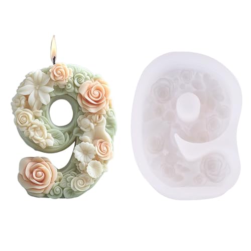 KEXIAO Silikon-Kerzenformen mit 3D-Blumenmotiv für handgefertigte Kerzen, Seife, Blumen, Zahlen, Silikonformen, Epoxidharz, Silikonformen KEXIAO Silikon-Kerzenformen mit 3D-Blumenmotiv für handgefertigte Kerzen, Seife, Blumen, Zahlen, Silikonformen, Epoxidharz, Silikonformen von KEXIAO