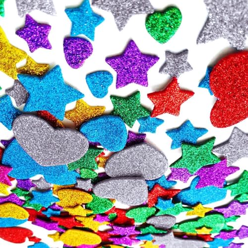 KEXIAO Stern Herz Aufkleber Dekorative Aufkleber Glitzernde Schaumstoff Aufkleber für Kartenherstellung Scrapbooking Geburtstag Party Dekoration KEXIAO Stern Herz Aufkleber Dekorative Aufkleber Glitzernde Schaumstoff Aufkleber für Kartenherstellung Scrapbooking Geburtstag Party Dekoration von KEXIAO