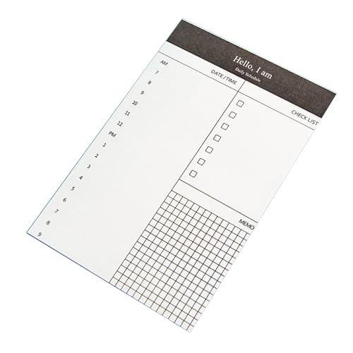 KEXIAO Tagesplaner, Notizbuch, Checkliste, Notizblöcke, Memopad, 50 Blatt, reißbar, kleines Notizbuch, Schreibblock für Notizen, Memos von KEXIAO