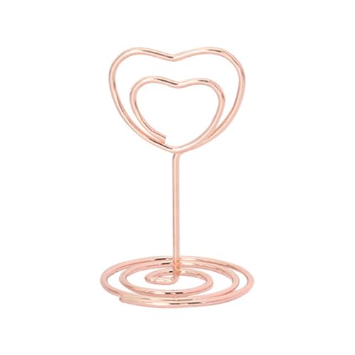 KEXIAO Tischkartenhalter aus Draht, Herzform, Tischnummernhalter, Fotoständer, Memos, Notizen, Cliphalter für Hochzeit, 4,8 cm, 10 Stück KEXIAO Tischkartenhalter aus Draht, Herzform, Tischnummernhalter, Fotoständer, Memos, Notizen, Cliphalter für Hochzeit, 4,8 cm, 10 Stück von KEXIAO