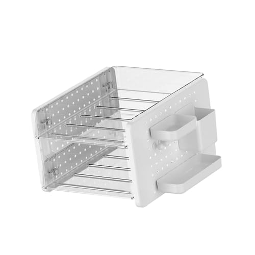 KEXIAO Transparente Acryl-Schreibtisch-Organizer, stapelbare Briefablage mit Stiftbecher, Stecktafel, abgestufte Aktenablage, Dokumenten-Organizer KEXIAO Transparente Acryl-Schreibtisch-Organizer, stapelbare Briefablage mit Stiftbecher, Stecktafel, abgestufte Aktenablage, Dokumenten-Organizer von KEXIAO