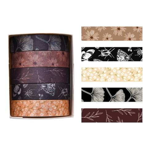 KEXIAO Washis-Klebeband mit Wald-Motiv, dekoratives Klebeband, Hand-Kontape, Künstler-Klebeband für Scrapbooking, Dekoration von KEXIAO