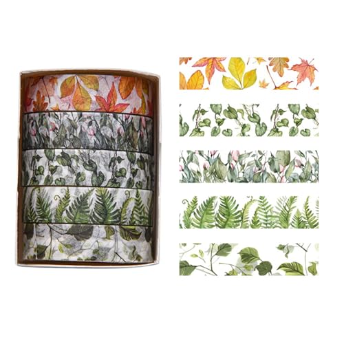 KEXIAO Washis-Klebeband mit Wald-Motiv, dekoratives Klebeband, Hand-Kontape, Künstler-Klebeband für Scrapbooking, Dekoration KEXIAO Washis-Klebeband mit Wald-Motiv, dekoratives Klebeband, Hand-Kontape, Künstler-Klebeband für Scrapbooking, Dekoration von KEXIAO