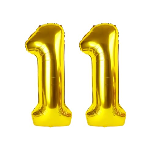 11 Ballon - Gold Geburtstag Zahlenballons, 40 Zoll große Folienballons für Männer Frauen Jungen Mädchen Gold Themed Geburtstagsdekorationen 11 Ballon - Gold Geburtstag Zahlenballons, 40 Zoll große Folienballons für Männer Frauen Jungen Mädchen Gold Themed Geburtstagsdekorationen von KEXINGTUO