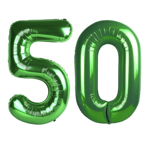 50 Luftballon - Dunkelgrüne Geburtstagszahlenballons, 40 Zoll große Folienballons für Männer Frauen Jungen Mädchen Dunkelgrün Themed Geburtstagsdekorationen 50 Luftballon - Dunkelgrüne Geburtstagszahlenballons, 40 Zoll große Folienballons für Männer Frauen Jungen Mädchen Dunkelgrün Themed Geburtstagsdekorationen von KEXINGTUO