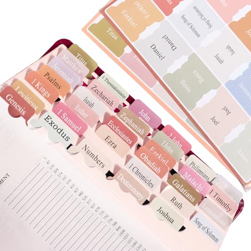 Bibelregister für Bibelbuchmarker – Pastellpapier-Index-Tabs für Herren, Bibelstudium, Bibeljournaling-Zubehör, perfektes christliches Geschenk für Jugendliche und Jugendliche Bibelregister für Bibelbuchmarker – Pastellpapier-Index-Tabs für Herren, Bibelstudium, Bibeljournaling-Zubehör, perfektes christliches Geschenk für Jugendliche und Jugendliche von KEXINGTUO