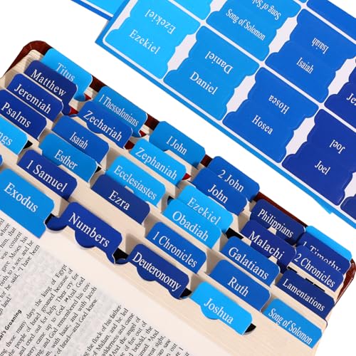Blaue Bibelregister für Herren, Bibelstudien und kleine Gruppen, große Druck-Tabs passend für NIV/KJV/ESV, Bibeljournaling-Zubehör (66 Bibel-Tabs Altes und Neues Testament und 24 leere Blaue Bibelregister für Herren, Bibelstudien und kleine Gruppen, große Druck-Tabs passend für NIV/KJV/ESV, Bibeljournaling-Zubehör (66 Bibel-Tabs Altes und Neues Testament und 24 leere von KEXINGTUO