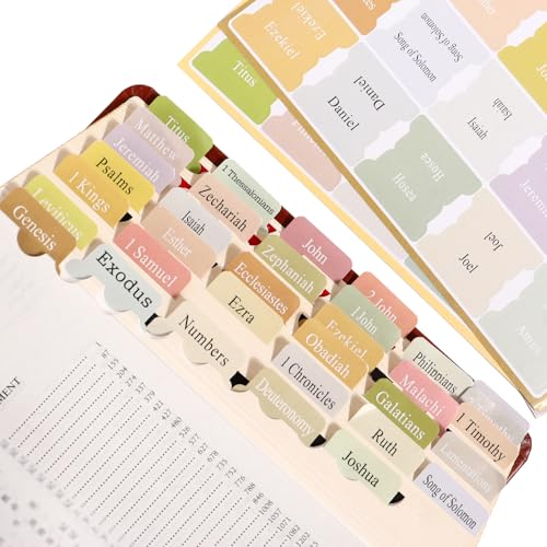 Kapitel-Trennblätter, Index-Tabs für Bibelstudium & Gebet, Unisex, Boho-Bibel, Geschenk, Zubehör (Mädchen, Jungen, Männer, Frauen), 90 Etiketten von KEXINGTUO