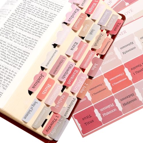 Pinke Bibelreiter für Damen, Papierregister zum Lernen, tolles Geschenk für Mädchen, Frauenandachten und Bibellesen (90 Etiketten) von KEXINGTUO