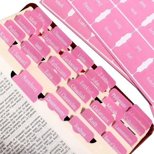 Pinke Bibelreiter für Frauen-Bibelstudium – niedliche, laminierte Index-Tabs für Bibelkapitel, Bibeljournaling-Zubehör (90 Tags) von KEXINGTUO