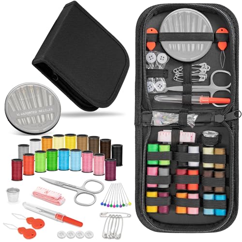 KEYHOT Nähset Grundausstattung, 74Pcs Nähzeug für Oma Mom Anfänger Reisende, kleine Nähen Kit enthält Nadel und Faden Set Schere Maßnahme Band Fingerhut etc KEYHOT Nähset Grundausstattung, 74Pcs Nähzeug für Oma Mom Anfänger Reisende, kleine Nähen Kit enthält Nadel und Faden Set Schere Maßnahme Band Fingerhut etc von KEYHOT