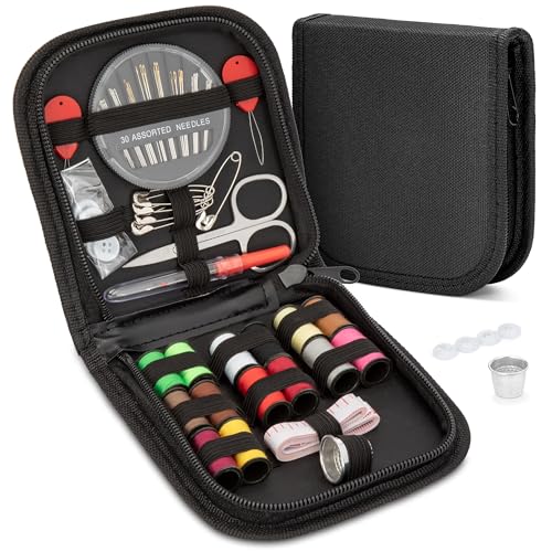 KEYHOT Nähset Grundausstattung, Großmütter, Erwachsene, Anfänger und Reisende, Nähzeug Set enthält Nadeln, Faden, Scheren, Maßband, Fingerhut (14 Farben) von KEYHOT