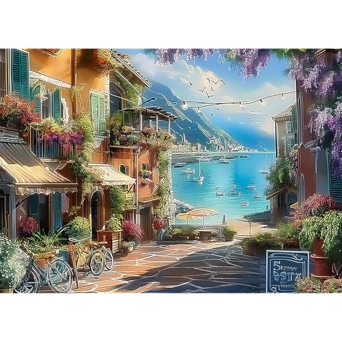 KEYIFA 5D Diamond Painting Set für Erwachsene, DIY Diamant Painting Bilder Art Kristall Set, Diamond Painting Zubehör Full Drill Küstenstadt Bilder, Home Wand Dekor 40x30cm KEYIFA 5D Diamond Painting Set für Erwachsene, DIY Diamant Painting Bilder Art Kristall Set, Diamond Painting Zubehör Full Drill Küstenstadt Bilder, Home Wand Dekor 40x30cm von KEYIFA