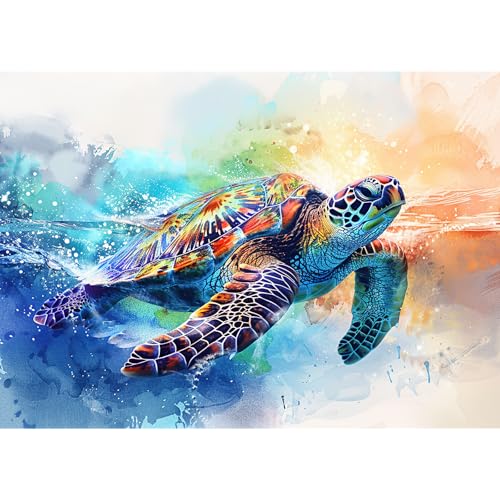 KEYIFA 5D Diamond Painting Set für Erwachsene, Diamant Painting Bilder Art Kristall Set, DIY Meer Schildkröte Diamond Painting Zubehör Full Drill Bilder, Home Wand Dekor 40x30cm KEYIFA 5D Diamond Painting Set für Erwachsene, Diamant Painting Bilder Art Kristall Set, DIY Meer Schildkröte Diamond Painting Zubehör Full Drill Bilder, Home Wand Dekor 40x30cm von KEYIFA