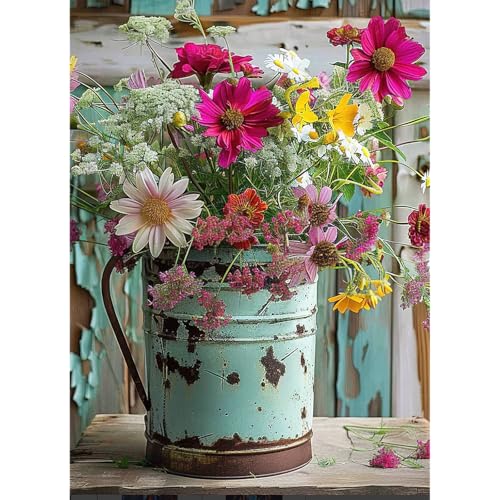 KEYIFA 5D Diamond Painting Set für Erwachsene, Kesselblumen Diamant Painting Bilder Art Kristall Set, DIY Diamond Painting Zubehör Full Drill Bilder, Home Wand Dekor 30x40cm KEYIFA 5D Diamond Painting Set für Erwachsene, Kesselblumen Diamant Painting Bilder Art Kristall Set, DIY Diamond Painting Zubehör Full Drill Bilder, Home Wand Dekor 30x40cm von KEYIFA