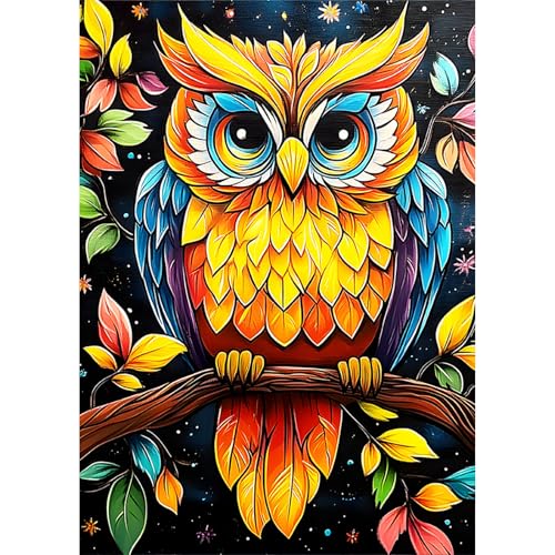 KEYIFA 5D Diamond Painting Set für Erwachsene Bunte Eule, DIY Diamant Painting Bilder Art Kristall Set, Diamond Painting Zubehör Full Drill Bilder, Home Wand Dekor 30x40cm KEYIFA 5D Diamond Painting Set für Erwachsene Bunte Eule, DIY Diamant Painting Bilder Art Kristall Set, Diamond Painting Zubehör Full Drill Bilder, Home Wand Dekor 30x40cm von KEYIFA